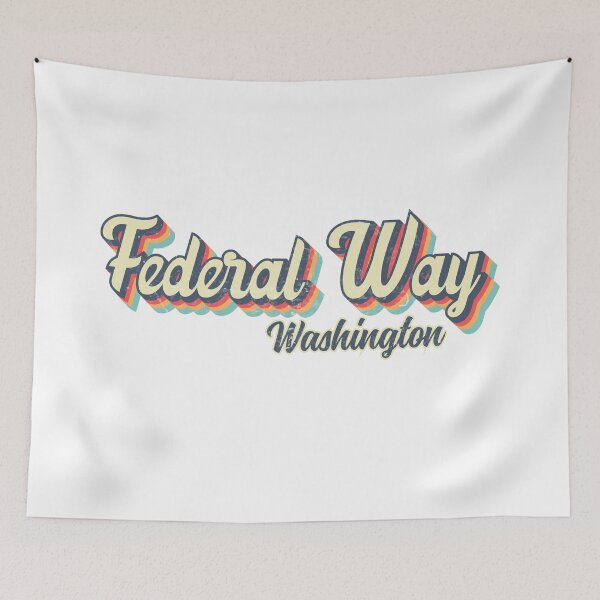 Item preview, Federal Way City Washington Retro Vintage 70s rainbow designed and sold by Teelogic.