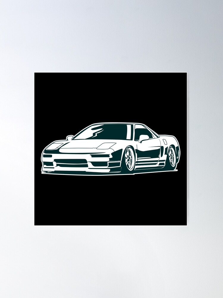 Acura NSX jdm monochrome illustration | Poster