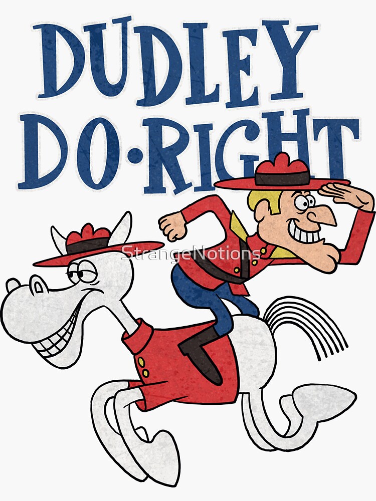 "Tribute to Jay Ward Cartoons: Dudley Do-Right Riding Horse Backwards ...