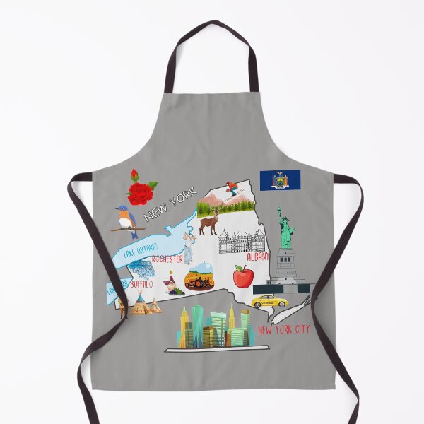 Item preview, New York tourist map with landmarks and famous symbols, USA, United States designed and sold by mashmosh.