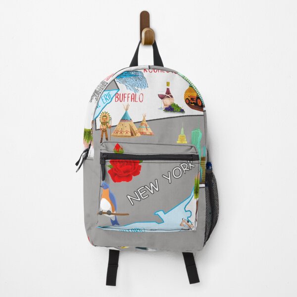 Item preview, New York tourist map with landmarks and famous symbols, USA, United States designed and sold by mashmosh.