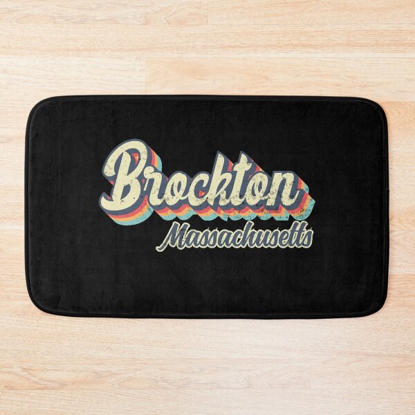 Item preview, Brockton City Massachusetts Retro Vintage 70s rainbow designed and sold by Teelogic.