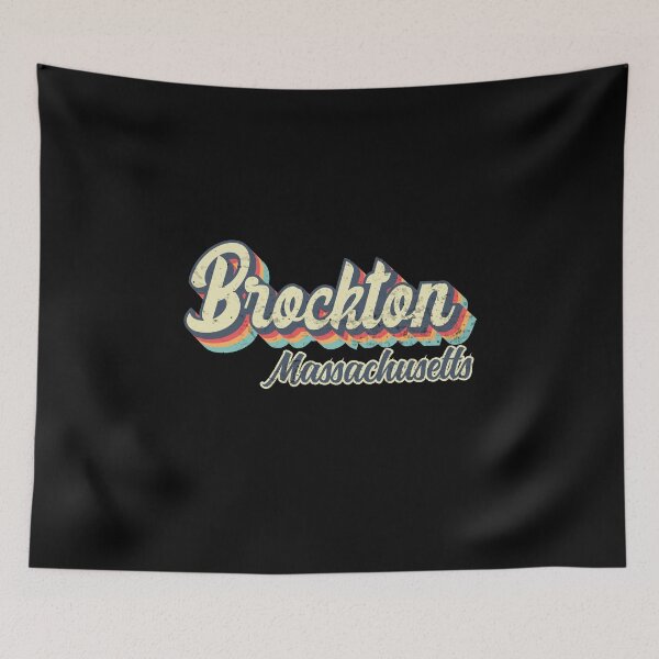 Item preview, Brockton City Massachusetts Retro Vintage 70s rainbow designed and sold by Teelogic.