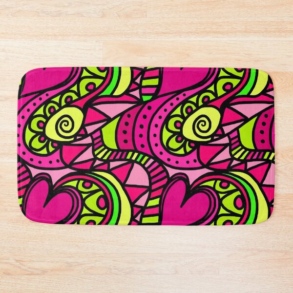 Item preview, Abstract patterns on ceramic tile with hearts designed and sold by brendanre.