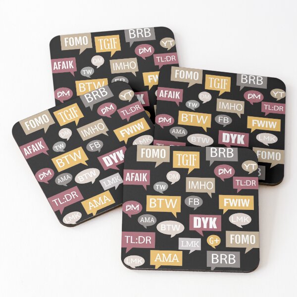 Item preview, Social Media Acronyms Speech Bubbles designed and sold by Carina Parry Studios.