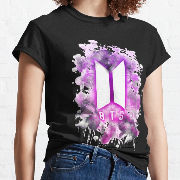 BTS symbol colorful purple trendy art Classic T-Shirt