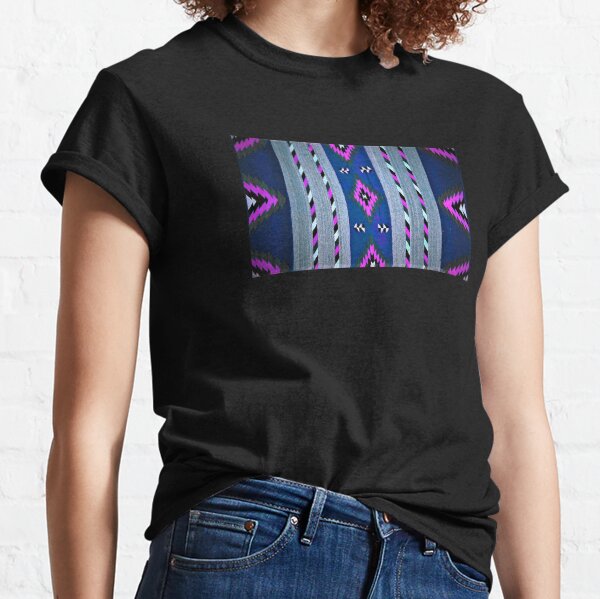 1895 NAVAJO SADDLE BLANKET -DEEP BLUE COLOR ADDED 2021 Classic T-Shirt