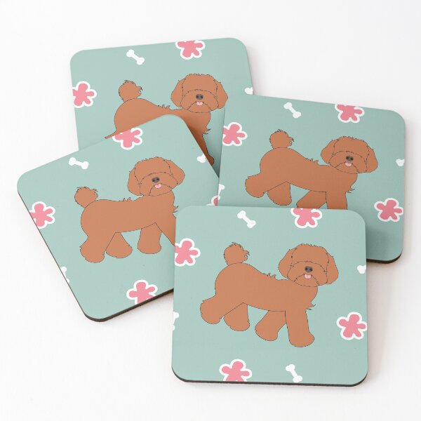 Item preview, Cute Red Ruby Maltipoo Moodle Dog designed and sold by Lulupainting.