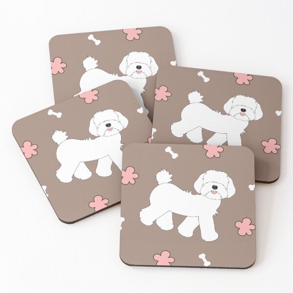 Item preview, Cute White Maltipoo Moodle Dog designed and sold by Lulupainting.