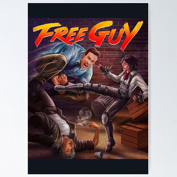 FREE GUY MOVIE POSTER 2 Sided ORIGINAL FINAL Ver B 27x40 RYAN REYNOLDS  JODIE COMER