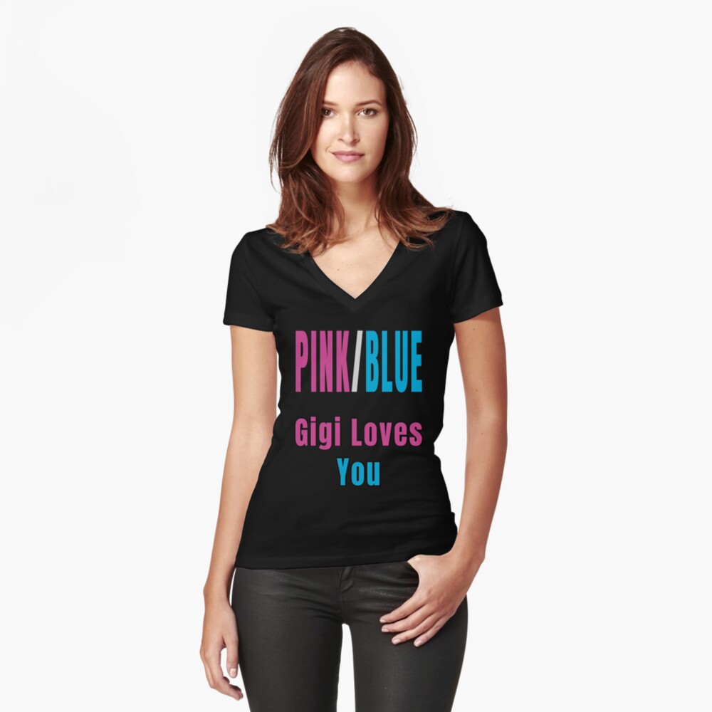 Item preview, Fitted V-Neck T-Shirt designed and sold by FridPix.