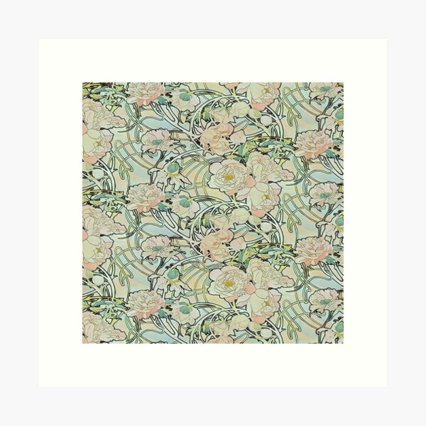 Aperçu de l'œuvre Alphonse mucha - fleurs (1860 – 1939),Nº,01. créée et vendue par Vivanne-art.