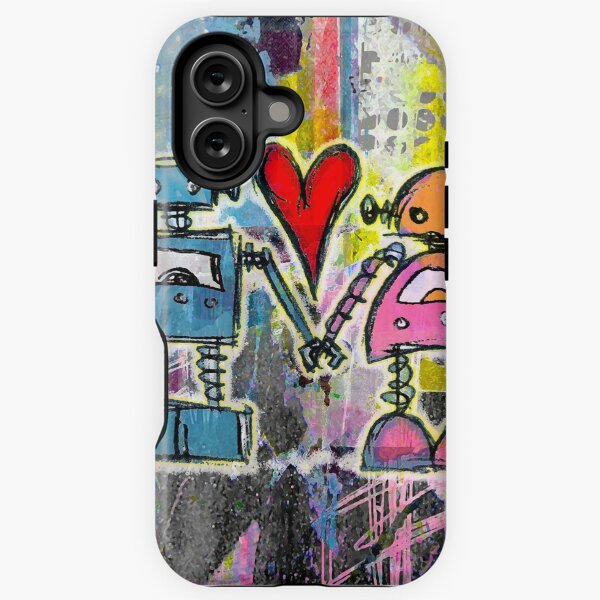 Graffiti Pop Robot Love iPhone Tough Case