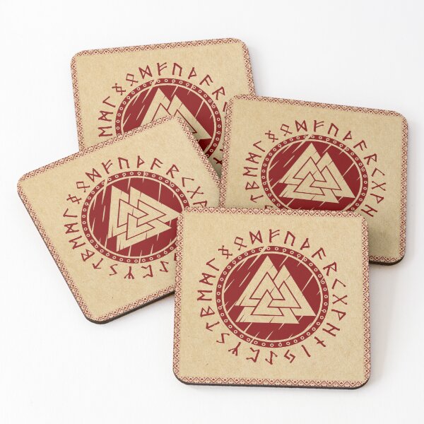 Item preview, Scandinavian vikings shield Norse Runes Valknut Vikings Art designed and sold by Dog-T-Shirts.
