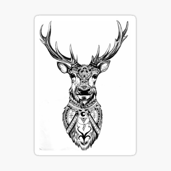 Stag Tattoo Stickers for Sale | Redbubble Stag Tattoo Stickers for Sale | Redbubble