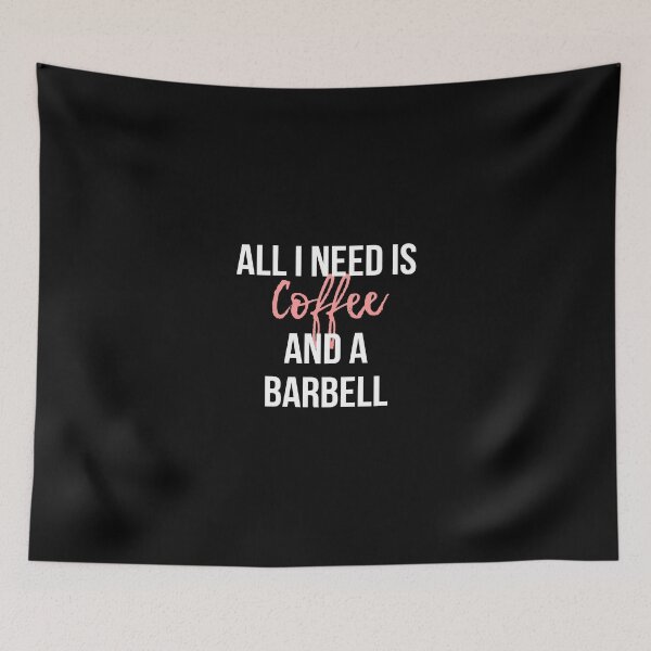Item preview, All I Need Is Coffee and a Barbell Weightlifting Powerlifter Pullover Hoodie designed and sold by politevann.