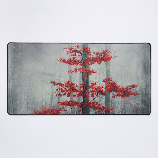 Vista previa del artículo con la obra «Wonder Tree - Pequeño árbol de haya con follaje de otoño rojo», diseñado y vendido por Dyrk Wyst Redbubble Shop.