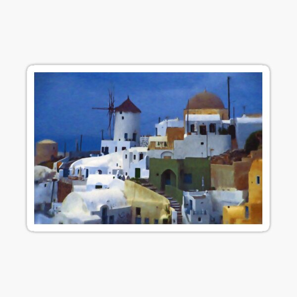 symphony in white and blue Sticker