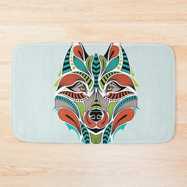 Item preview, Colorful Wolf Head Animal Totem designed and sold by Ruby Jackson.