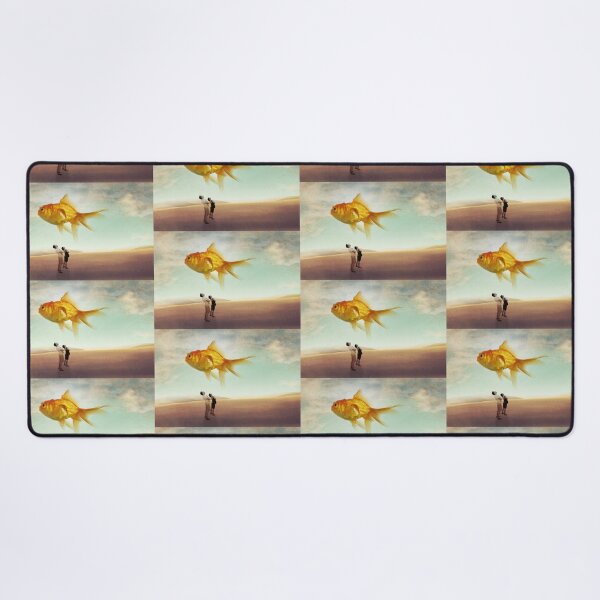 Glow Goldfish Desk Mat