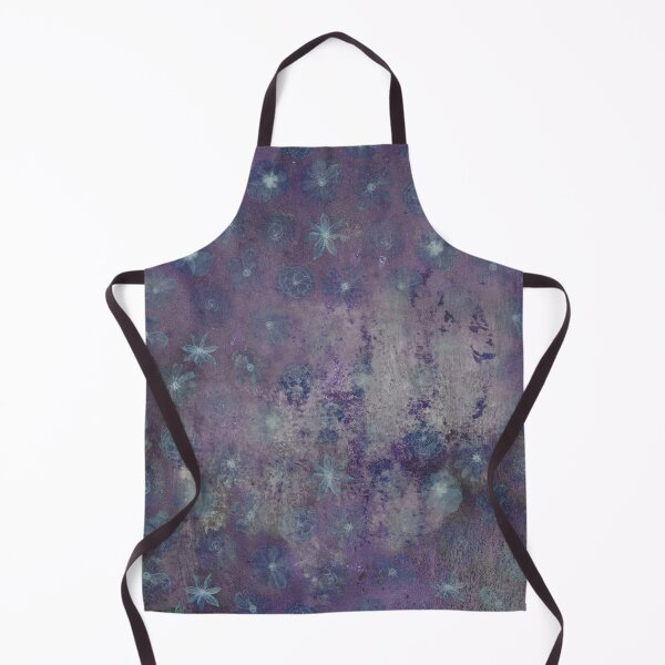 Item preview, Blue Flowers on Violet Background designed and sold by ColorsandShapes.