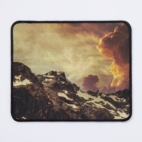 Item preview, Mountain Evening - Alpine Peaks and Evening Clouds designed and sold by Dyrk Wyst Redbubble Shop.