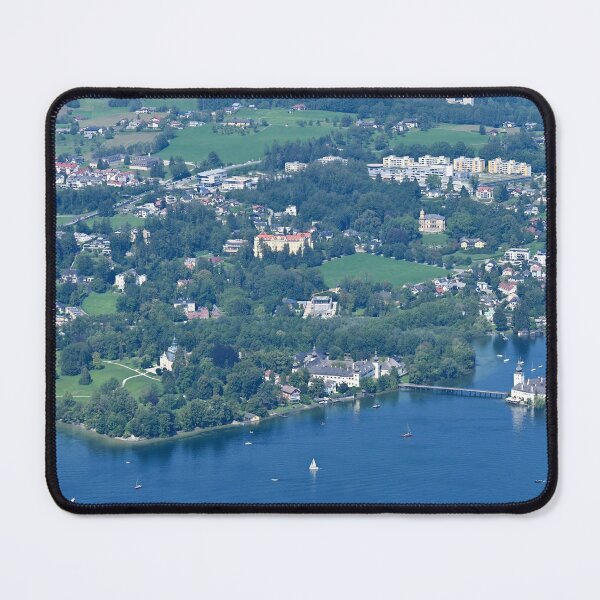 Item preview, Panoramic view of medieval water castle Schloss Ort Orth on lake Traunsee in Gmunden Upper Austria  designed and sold by goceris.