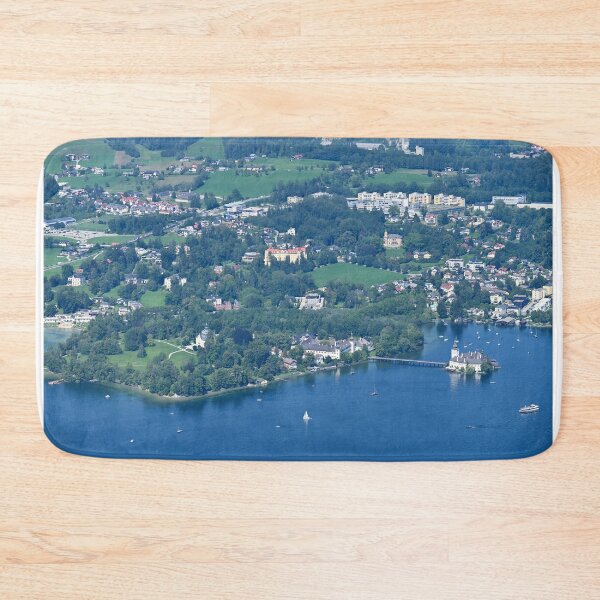 Item preview, Panoramic view of medieval water castle Schloss Ort Orth on lake Traunsee in Gmunden Upper Austria  designed and sold by goceris.