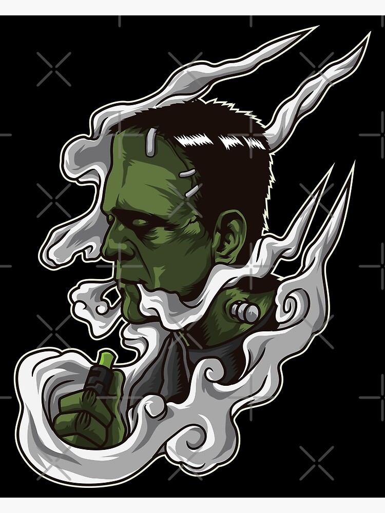 Vaping Monster Illustration | Horror Vape" Art Print by anziehend |  Redbubble