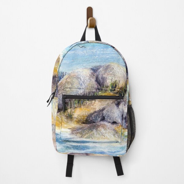 Item preview, By the Boulders at High Tide Pastel Painting designed and sold by Heatherian.