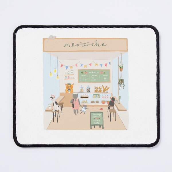 Item preview, Cute Cat Cafe Scene designed and sold by alfrescotree.