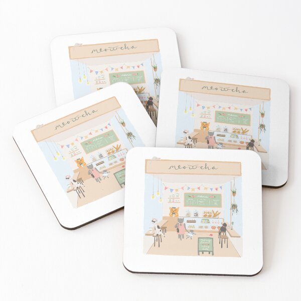 Item preview, Cute Cat Cafe Scene designed and sold by alfrescotree.