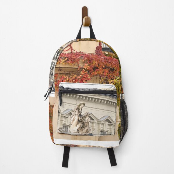 Item preview, old buildings covered with creeper colorful leaves in Vienna designed and sold by goceris.