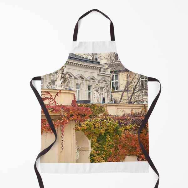 Item preview, old buildings covered with creeper colorful leaves in Vienna designed and sold by goceris.