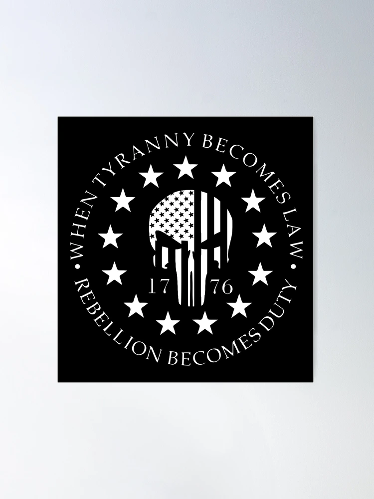 Flaggenbanner 'When Tyranny Becomes Law' – 91x152 Cm, Mit Messingösen, Farbsublimiert