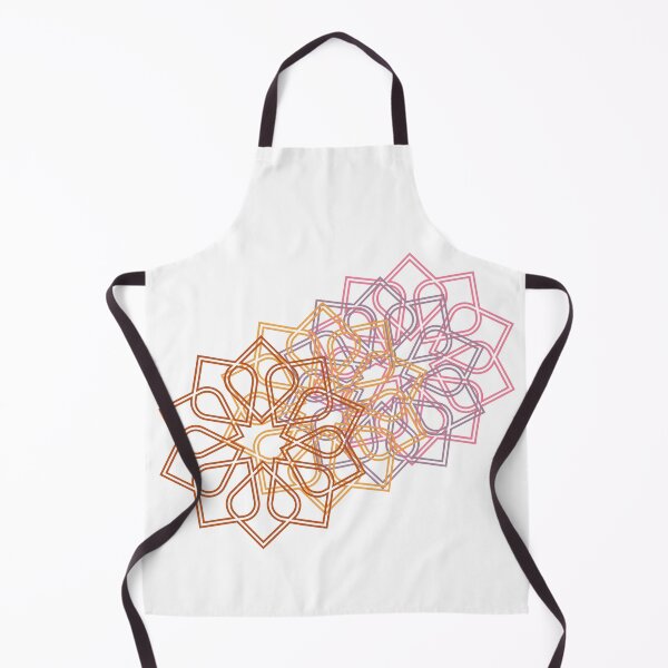 Aperçu de l'œuvre Brun rougeâtre, orange, violet lavande, motif islamique rose créée et vendue par Fananaa.