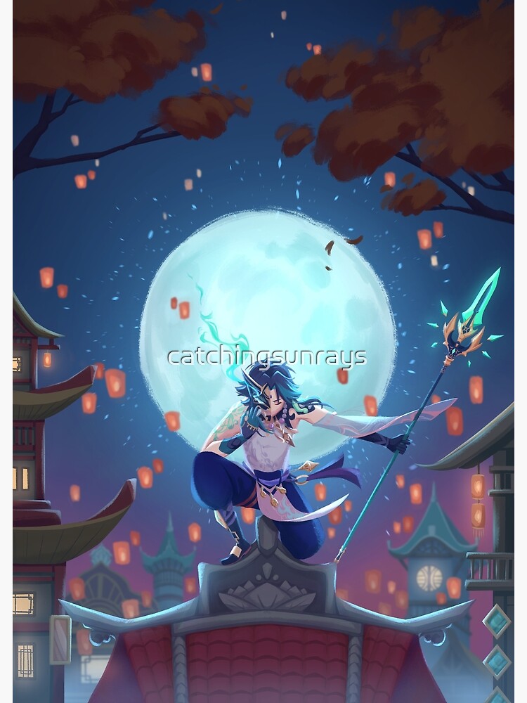 "GENSHIN IMPACT Xiao Lantern Rite" Poster for Sale by catchingsunrays