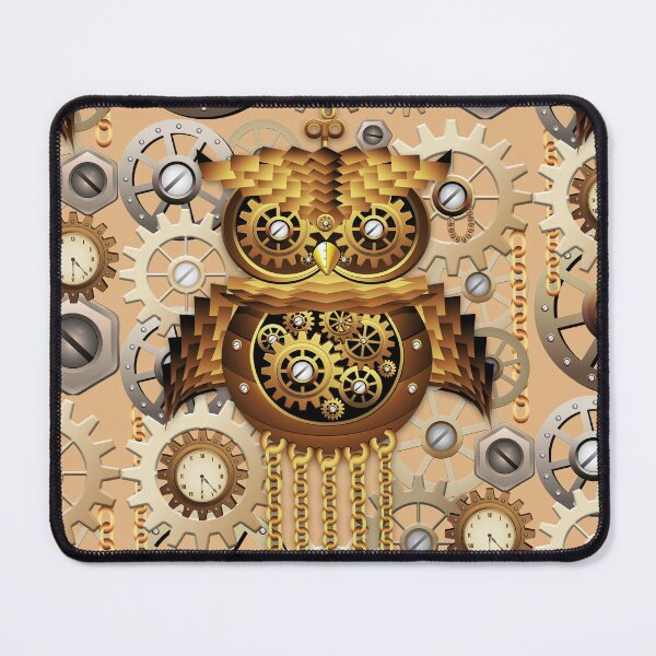 Item preview, Owl Steampunk Vintage Retro Style Machine designed and sold by BluedarkArt.