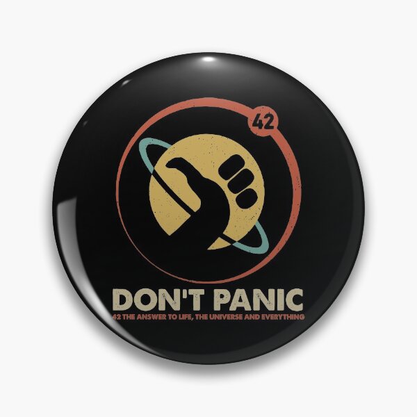 Item preview, 42 Answer To Life Universe Everything Don'T Panic Funny Gift designed and sold by ferverena4.
