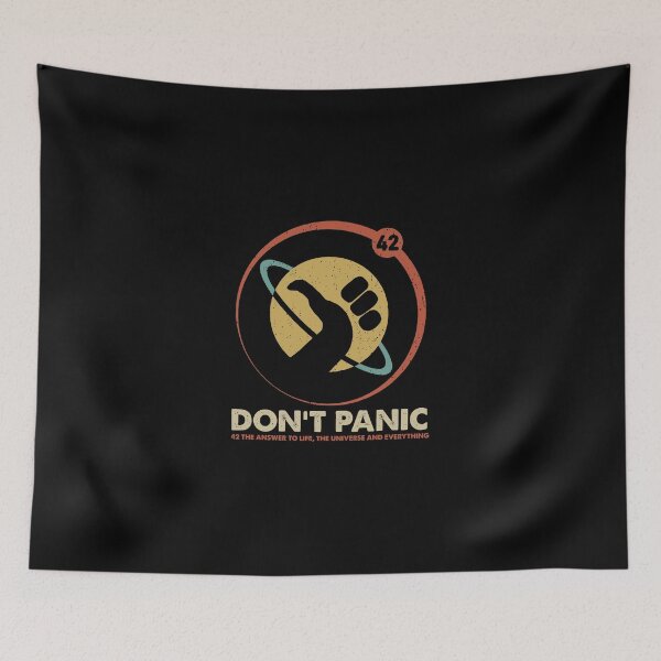 Item preview, 42 Answer To Life Universe Everything Don'T Panic Funny Gift designed and sold by ferverena4.