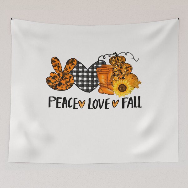 Item preview, Peace love Fall - Fall vibes Happy fall Autumn designed and sold by HarveyJade.