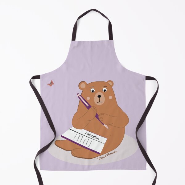 Item preview, Writing cute brown bear daily plan designed and sold by PeacePlanner.