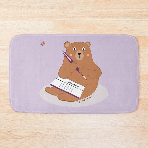 Item preview, Writing cute brown bear daily plan designed and sold by PeacePlanner.