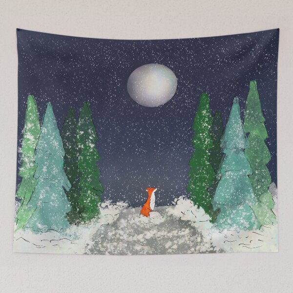 Item preview, Whimsical winter scene  designed and sold by Treasuredreams.
