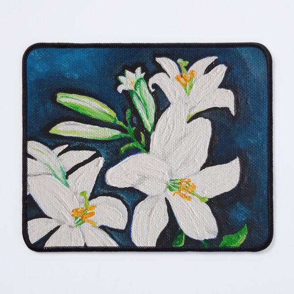Item preview, Painted lilias on a dark blue background designed and sold by Liam898.