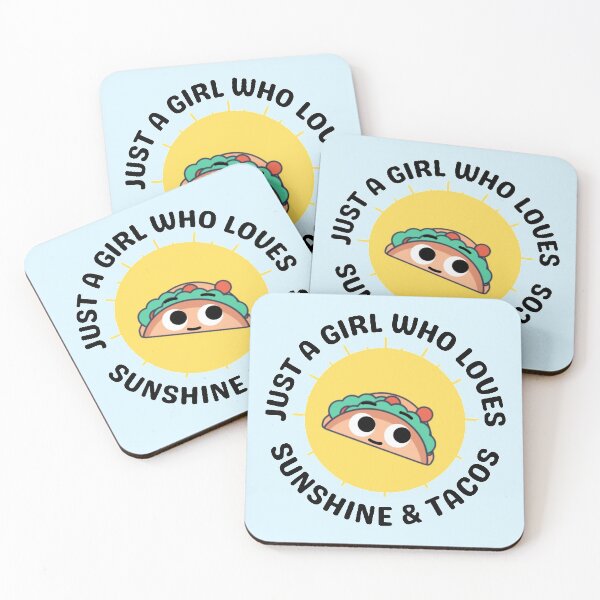 Item preview, Just A Girl Who Loves Sunshine & Tacos designed and sold by Sadhvika.