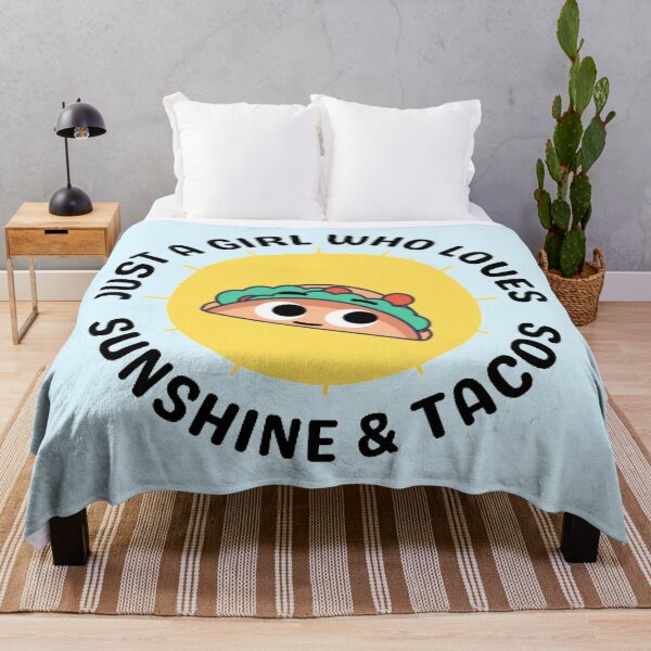 Item preview, Just A Girl Who Loves Sunshine & Tacos designed and sold by Sadhvika.