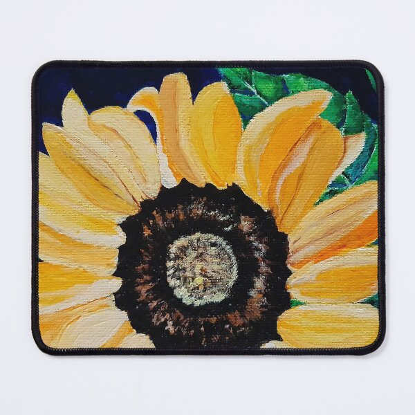 Item preview, Yellow sunflower on a dark blue background designed and sold by Liam898.