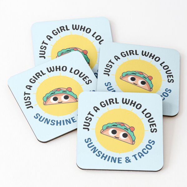 Item preview, Just A Girl Who Loves Sunshine & Tacos designed and sold by Sadhvika.