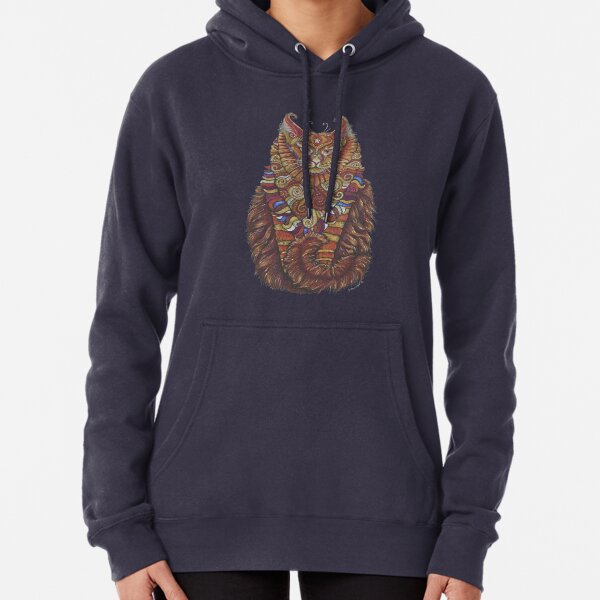 Maine Coon Cat Totem Pullover Hoodie